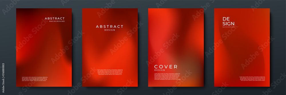 Fototapeta premium Abstract gradient texture background with dynamic blurred effect. Minimal gradient background with modern trendy red color for presentation design, flyer, social media cover, web banner, tech poster