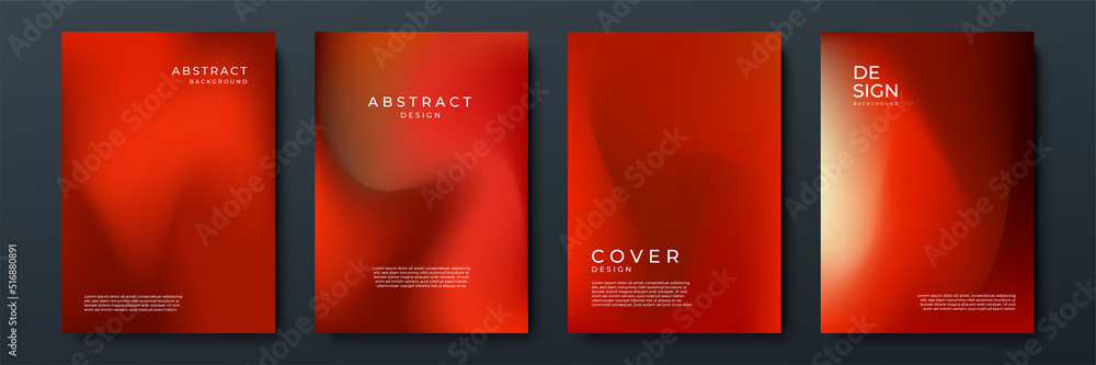 Fototapeta premium Abstract gradient texture background with dynamic blurred effect. Minimal gradient background with modern trendy red color for presentation design, flyer, social media cover, web banner, tech poster