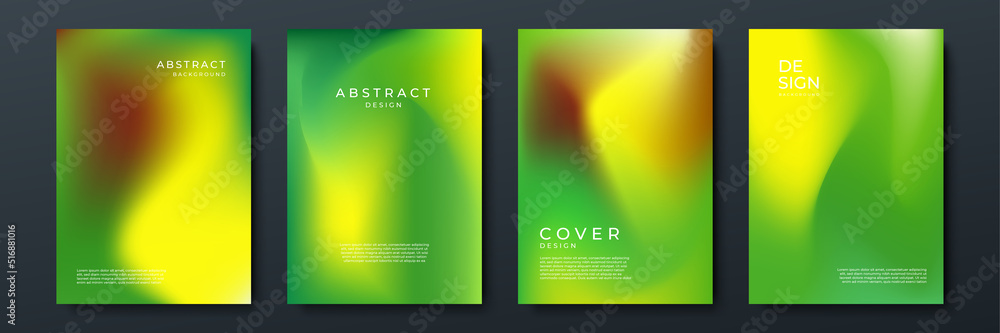 Abstract gradient texture background with dynamic blurred effect. Minimal gradient background with modern trendy green color for presentation design, flyer, social media cover, web banner, tech poster