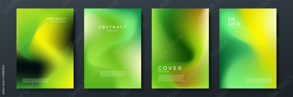 Abstract gradient texture background with dynamic blurred effect. Minimal gradient background with modern trendy green color for presentation design, flyer, social media cover, web banner, tech poster