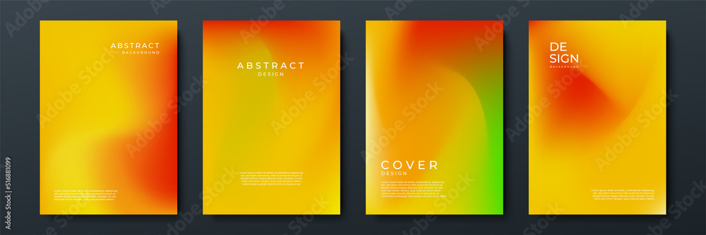 Fototapeta premium Abstract gradient texture background with dynamic blurred effect. Minimal gradient background with modern orange color for presentation design, flyer, social media cover, web banner, tech poster
