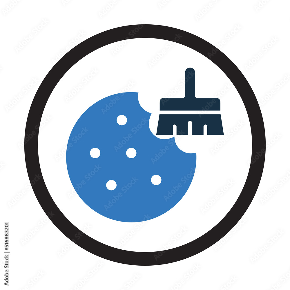 Cached cookies or policy privacy icon Cached cookies or policy privacy icon