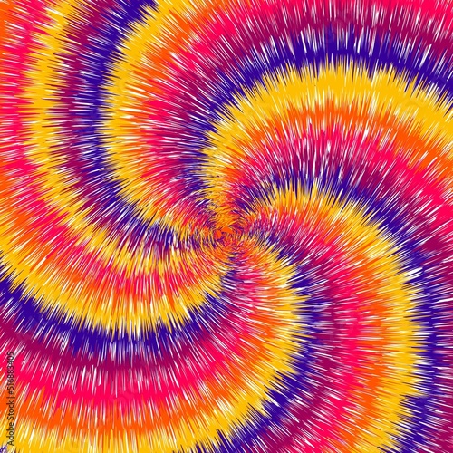 Abstract colorful swirl background. Tie dye pattern. Vector illustration.