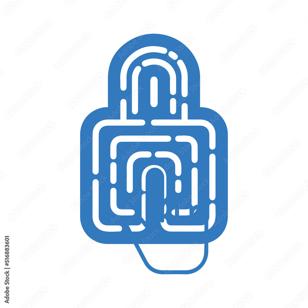 Digital id padlock or password privacy icon Digital id padlock or password privacy icon