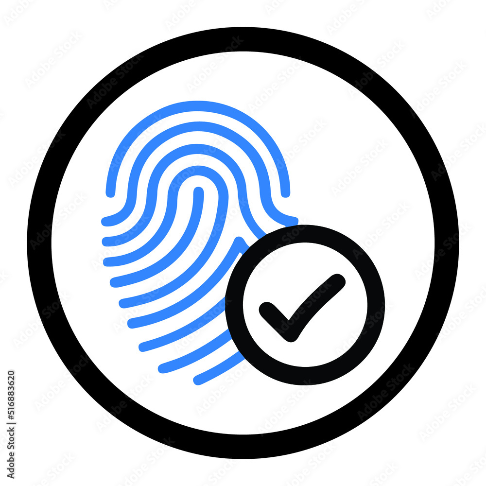 Fingerprint id or password icon Fingerprint id or password icon