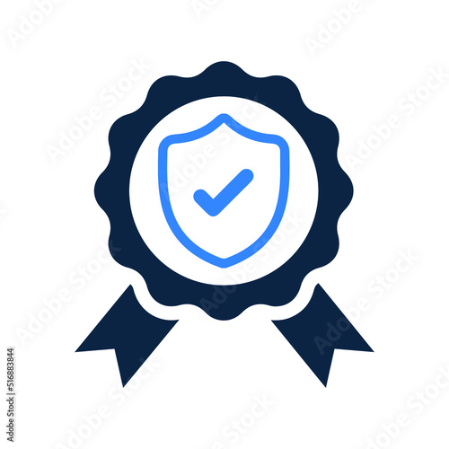 Award guarantee policy or security icon