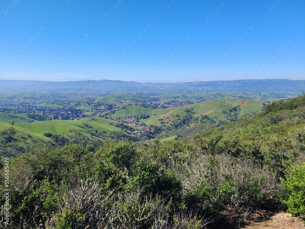 Oyster Point overlook of San Ramon Valley in Mt Diablo State Park