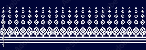 Border ethnic tribal pattern art. folk embroidery, and Mexican style. Aztec geometric ornament print. Design for background, illustration, fabric, clothing, textile, print, batik.