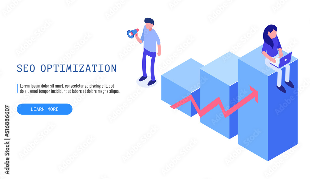Search engine optimisation. Concept of Seo optimisation. Web banner. Vector illustration.. Search engine optimisation. Concept of Seo optimisation. Web banner. Vector illustration..