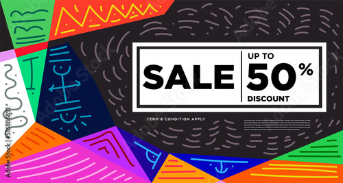 Colorful abstract geometric and fluid banner template for marketing promotion material. Giveaway, cash back, gift card, and member card bonus design template.
