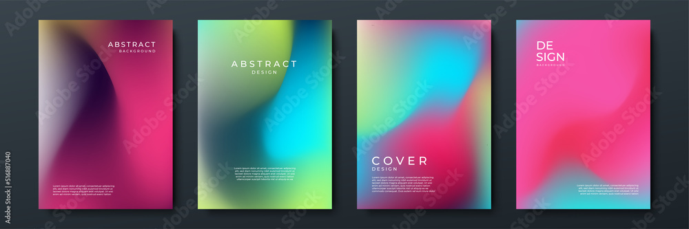 Abstract gradient texture background with dynamic blurred effect. Minimal gradient background with modern trendy fresh color for presentation design, flyer, social media cover, web banner, tech poster