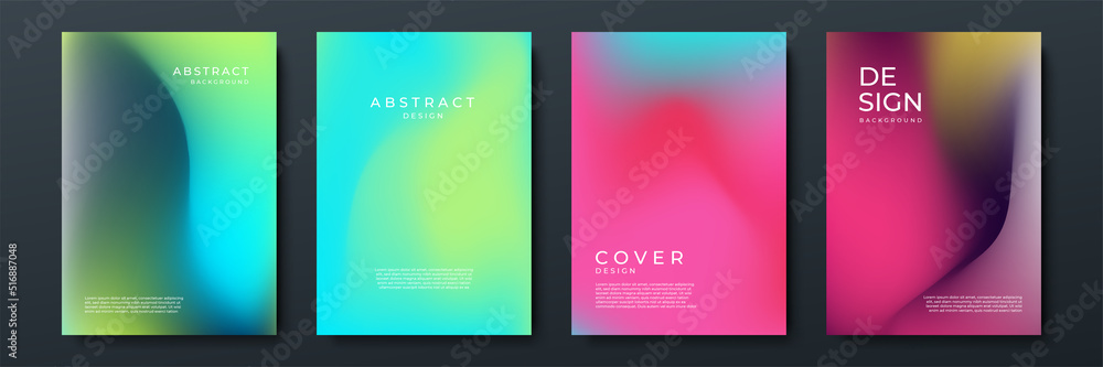 Naklejka premium Abstract gradient texture background with dynamic blurred effect. Minimal gradient background with modern trendy fresh color for presentation design, flyer, social media cover, web banner, tech poster