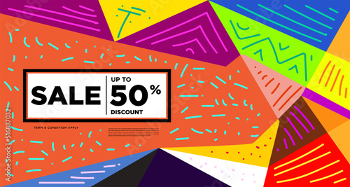 Colorful abstract geometric and fluid banner template for marketing promotion material. Giveaway, cash back, gift card, and member card bonus design template.
