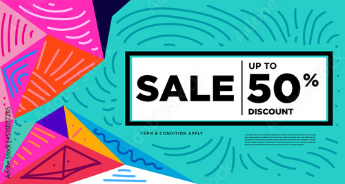Colorful abstract geometric and fluid banner template for marketing promotion material. Giveaway, cash back, gift card, and member card bonus design template.