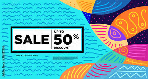 Colorful abstract geometric and fluid banner template for marketing promotion material. Giveaway, cash back, gift card, and member card bonus design template.