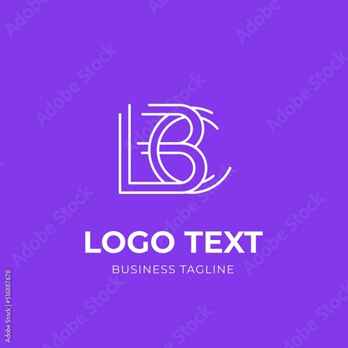 LBC monogram logo design template