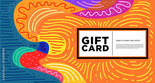 Colorful abstract geometric and fluid banner template for marketing promotion material. Giveaway, cash back, gift card, and member card bonus design template.