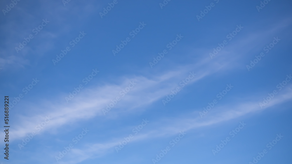 Blue sky white cloud background. sunlight day with sky wallpaper backdrop. mockup nature landscape free space backdrop. card or poster for environment protection.