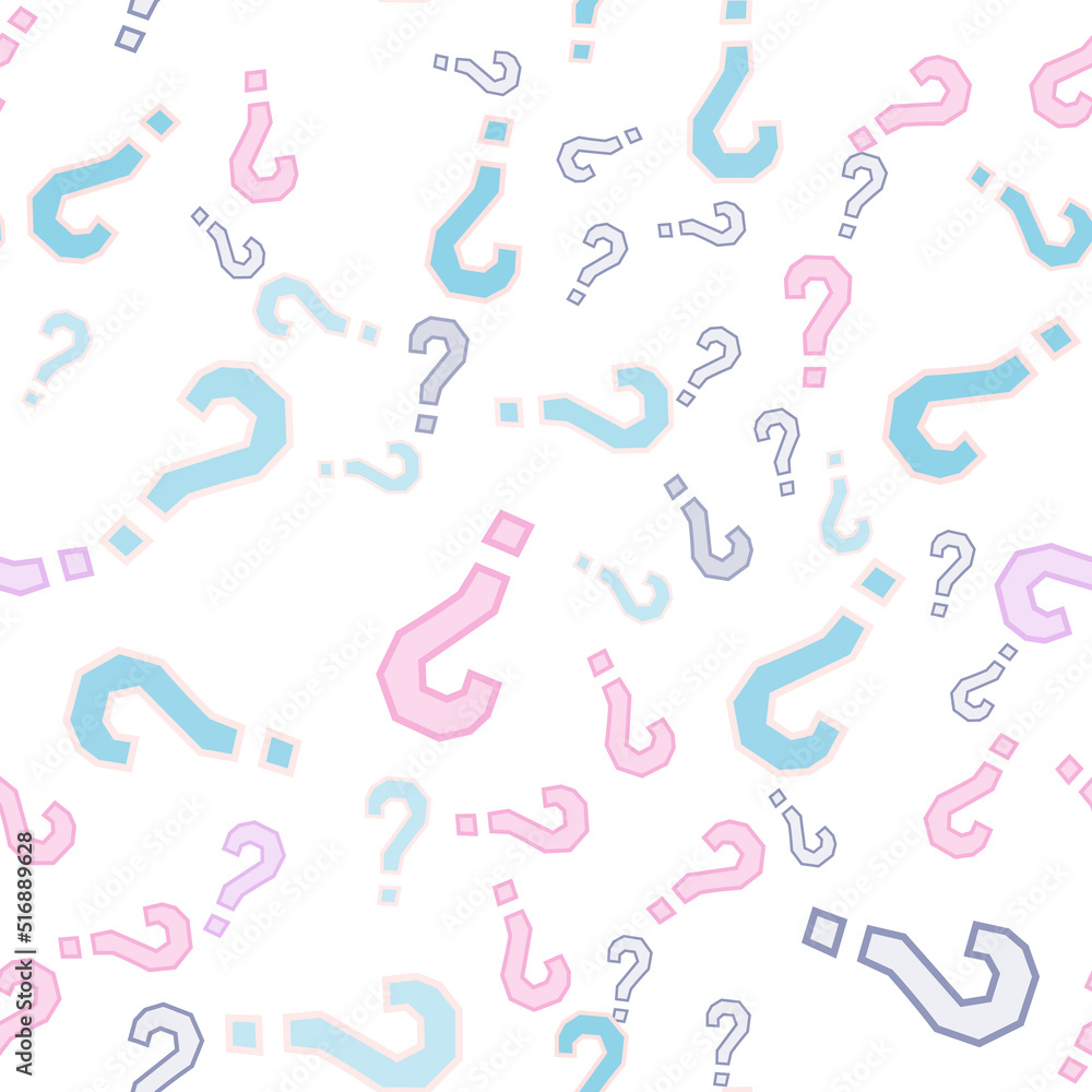 Quiz seamless pattern. Question marks, doubt, faq Quiz seamless pattern. Question marks, doubt, faq