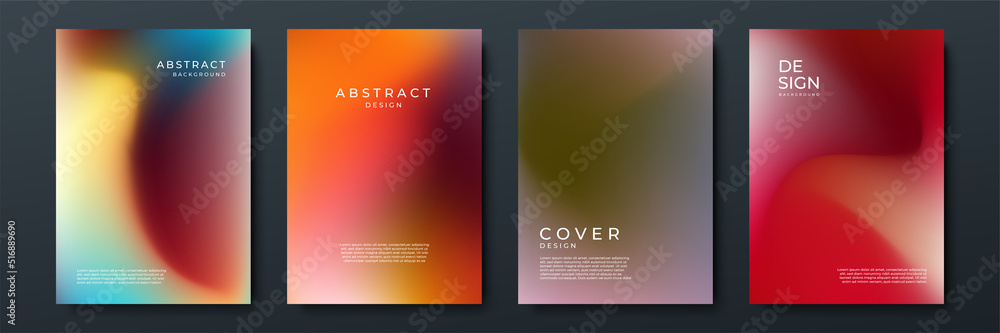 Fototapeta premium Abstract gradient texture background with dynamic blurred effect. Minimal gradient background with modern trendy fresh color for presentation design, flyer, social media cover, web banner, tech poster