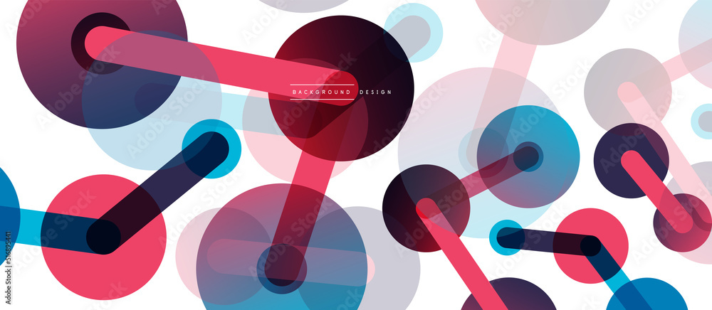 Abstract background. Round dots connected by lines. Trendy techno business template for wallpaper, banner, background or landing Abstract background. Round dots connected by lines. Trendy techno business template for wallpaper, banner, background or landing