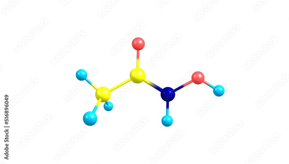 Acetohydroxamic acid molecule rotating video Full HD Acetohydroxamic acid molecule rotating video Full HD