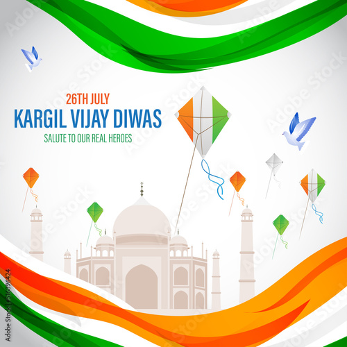 Vector illustration for Kargil Vijay Diwas banner