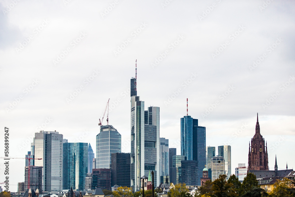 Cityscape and skyscrapers in Frankfurt Germany Cityscape and skyscrapers in Frankfurt Germany