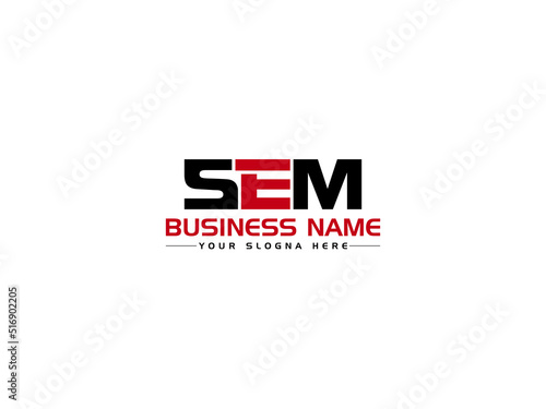 Monogram SEM Logo Icon Vector, Colorful SE s e m Logo Letter With Creative Colorful Three Letter New Logo Design For Business