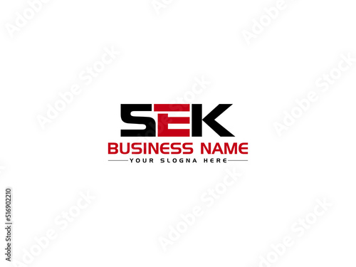 Monogram SEK Logo Icon Vector, Colorful SE s e k Logo Letter With Creative Colorful Three Letter New Logo Design For Business photo