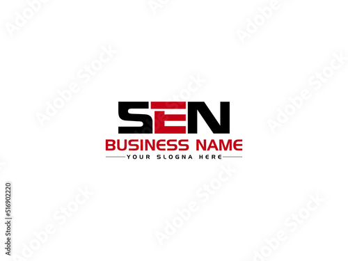 Monogram SEN Logo Icon Vector, Colorful SE s e n Logo Letter With Creative Colorful Three Letter New Logo Design For Business