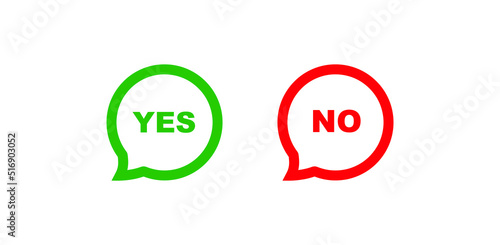 yes and no buttons	
