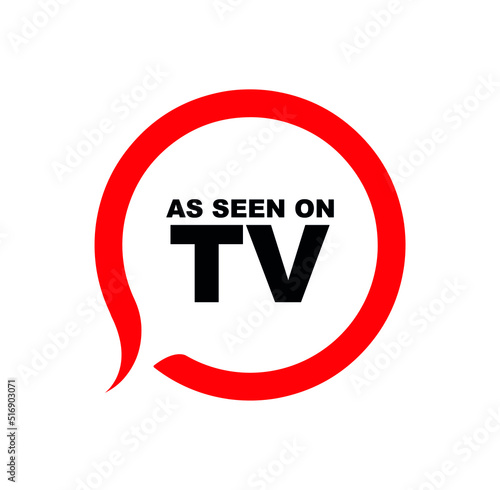as seen on tv icon on white background photo
