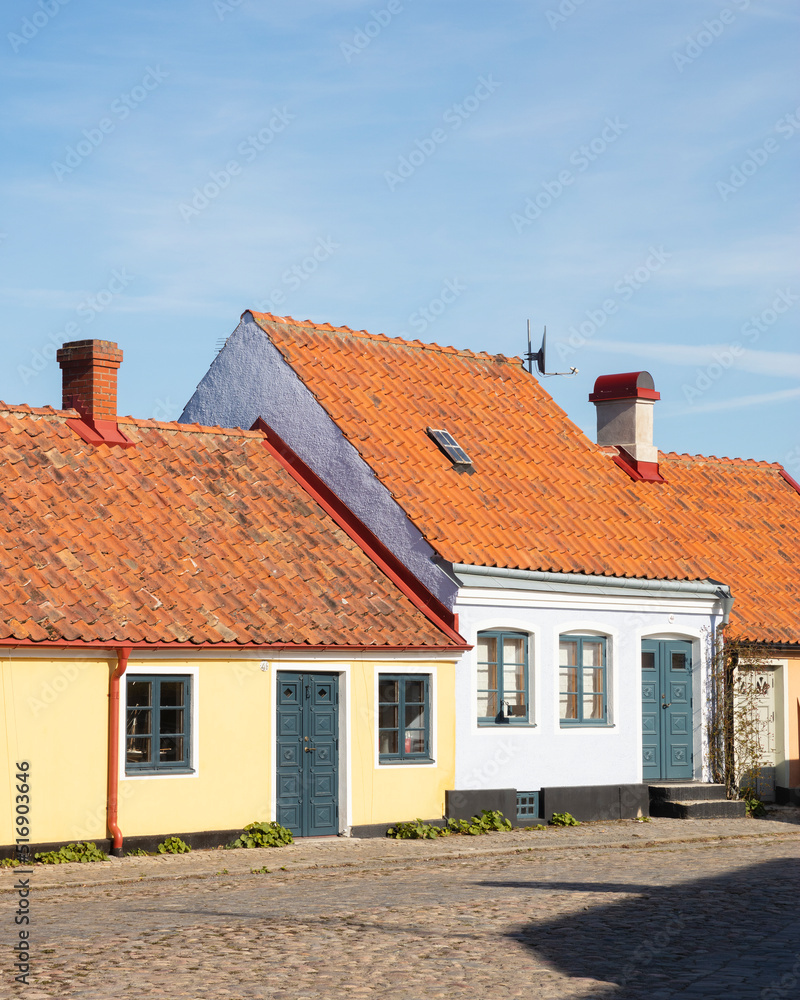 Houses in small village and sky Houses in small village and sky