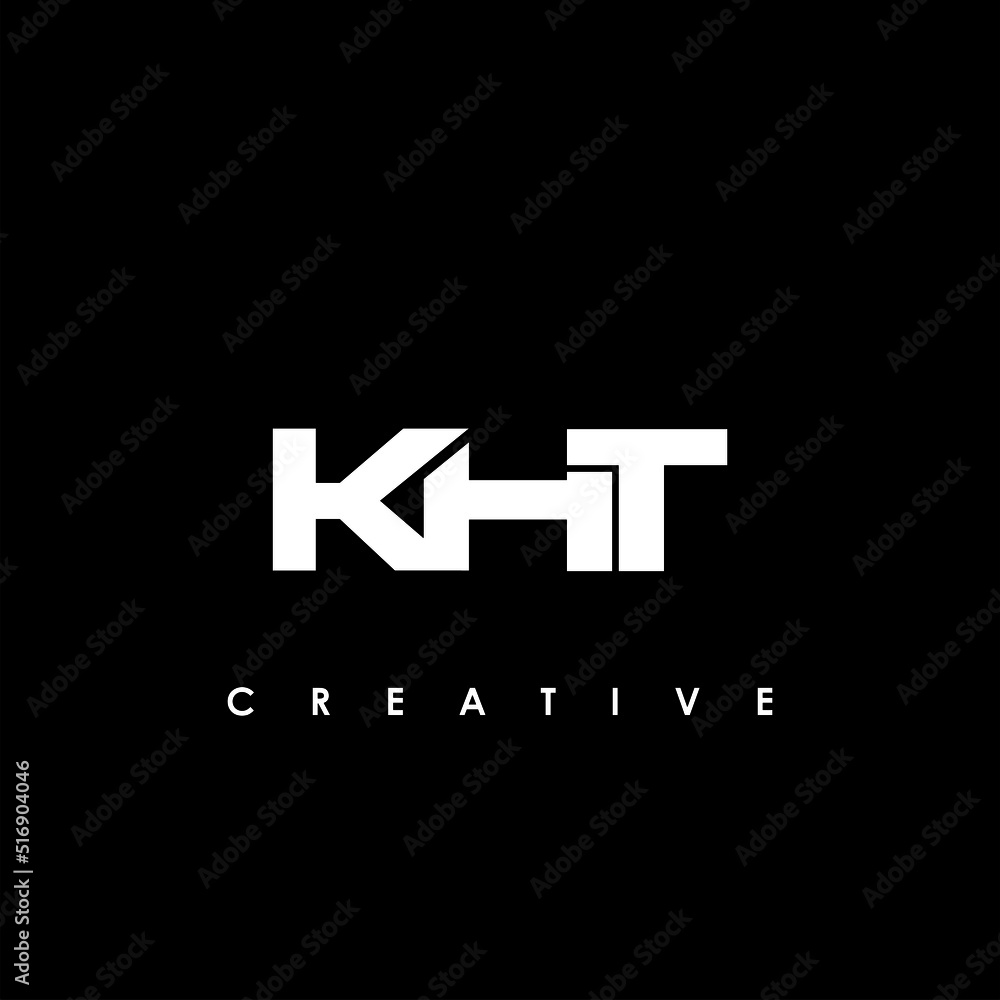 Obraz premium KHT Letter Initial Logo Design Template Vector Illustration