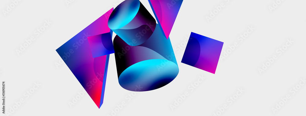 3d vector minimalist geometric abstract background. Triangle, cylinder, pyramid basic shape composition. Trendy techno business template for wallpaper, banner, background or landing 3d vector minimalist geometric abstract background. Triangle, cylinder, pyramid basic shape composition. Trendy techno business template for wallpaper, banner, background or landing