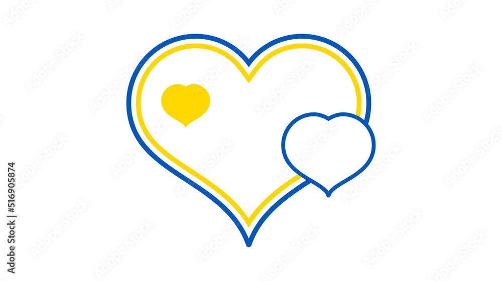 Heart in Ukrainian colors Heart in Ukrainian colors