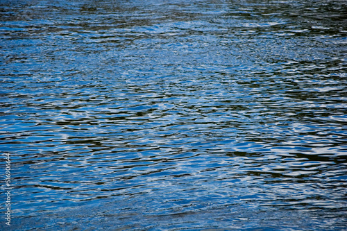 Water ripples on the river surface.