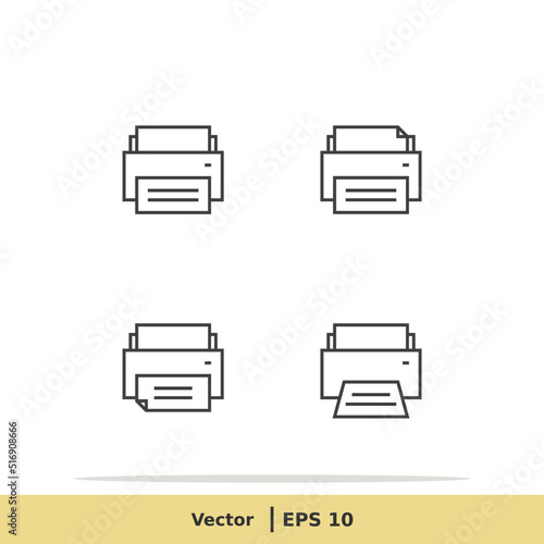 Wallpaper Mural Print Icon set. Printer Symbol. Design Logo Template. Vector Icon EPS 10 Pixel Perfect Torontodigital.ca