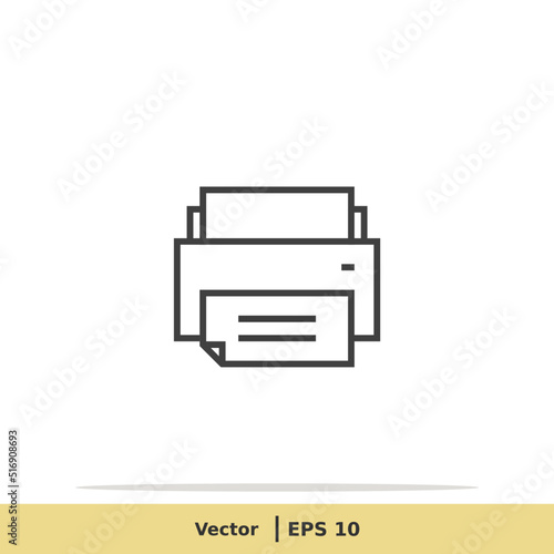 Wallpaper Mural Print Icon. Printer Symbol. Design Logo Template. Vector Icon EPS 10 Pixel Perfect Torontodigital.ca