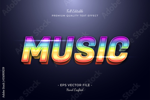 Music Gradient Color editable premium text effect font style