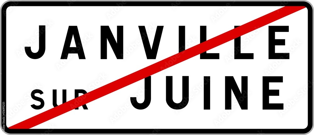 Panneau sortie ville agglomération Janville-sur-Juine / Town exit sign Janville-sur-Juine Panneau sortie ville agglomération Janville-sur-Juine / Town exit sign Janville-sur-Juine