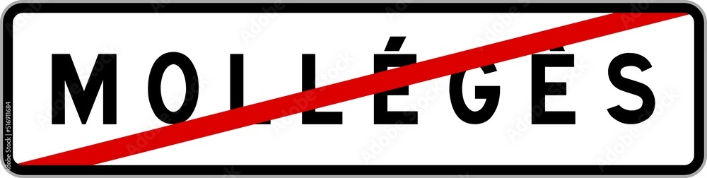 Panneau sortie ville agglomération Mollégès / Town exit sign Mollégès Panneau sortie ville agglomération Mollégès / Town exit sign Mollégès