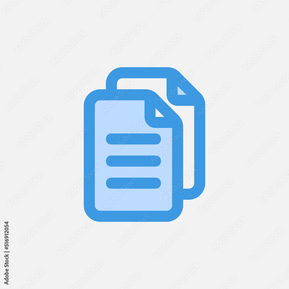 Copy icon in blue style about text editor, use for website mobile app presentation Copy icon in blue style about text editor, use for website mobile app presentation
