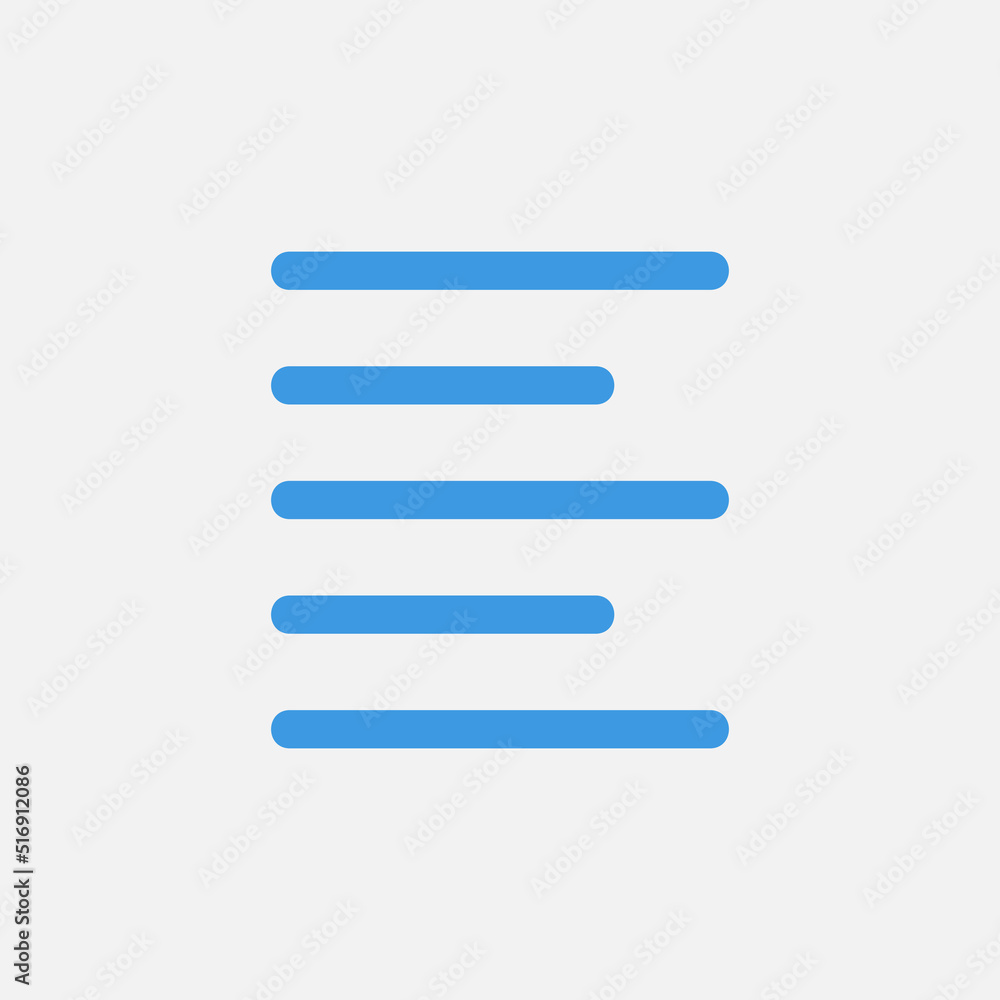 Align left icon in blue style about text editor, use for website mobile app presentation Align left icon in blue style about text editor, use for website mobile app presentation