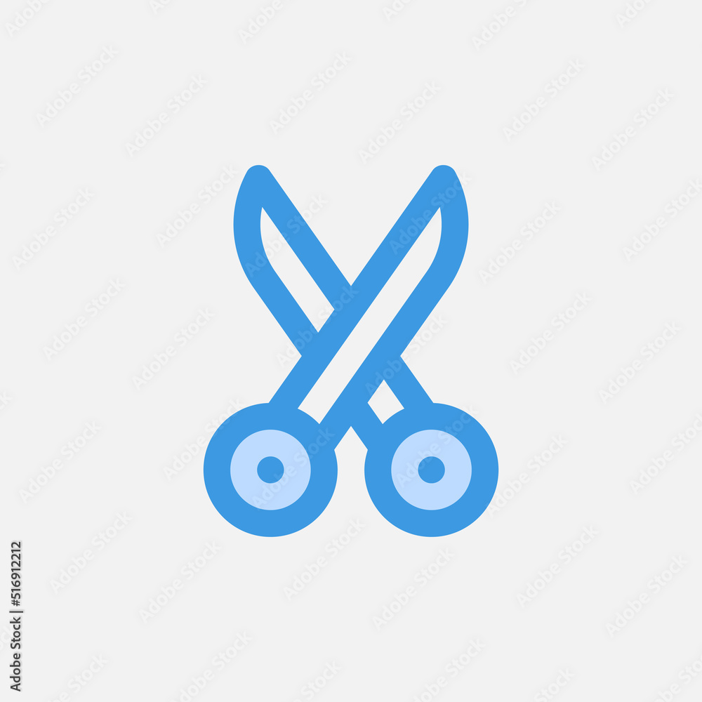 Cut icon in blue style about text editor, use for website mobile app presentation Cut icon in blue style about text editor, use for website mobile app presentation