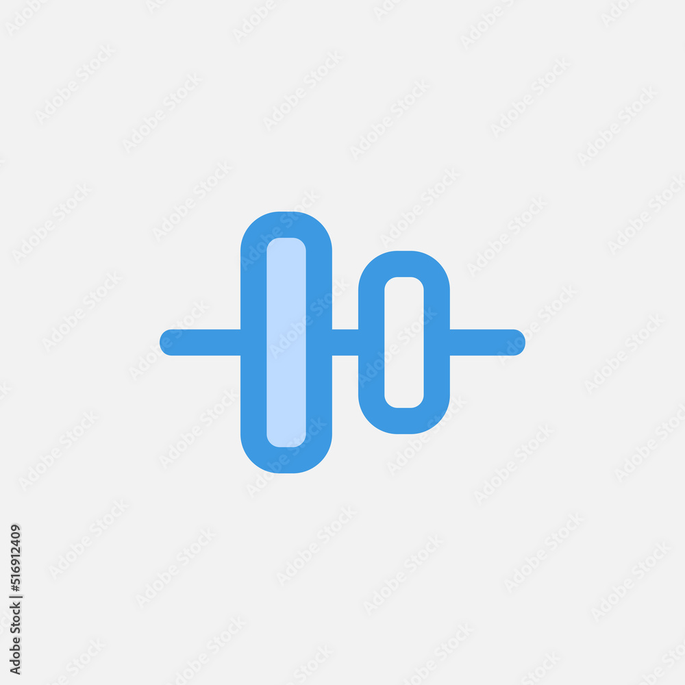 Vertical alignment icon in blue style about text editor, use for website mobile app presentation Vertical alignment icon in blue style about text editor, use for website mobile app presentation