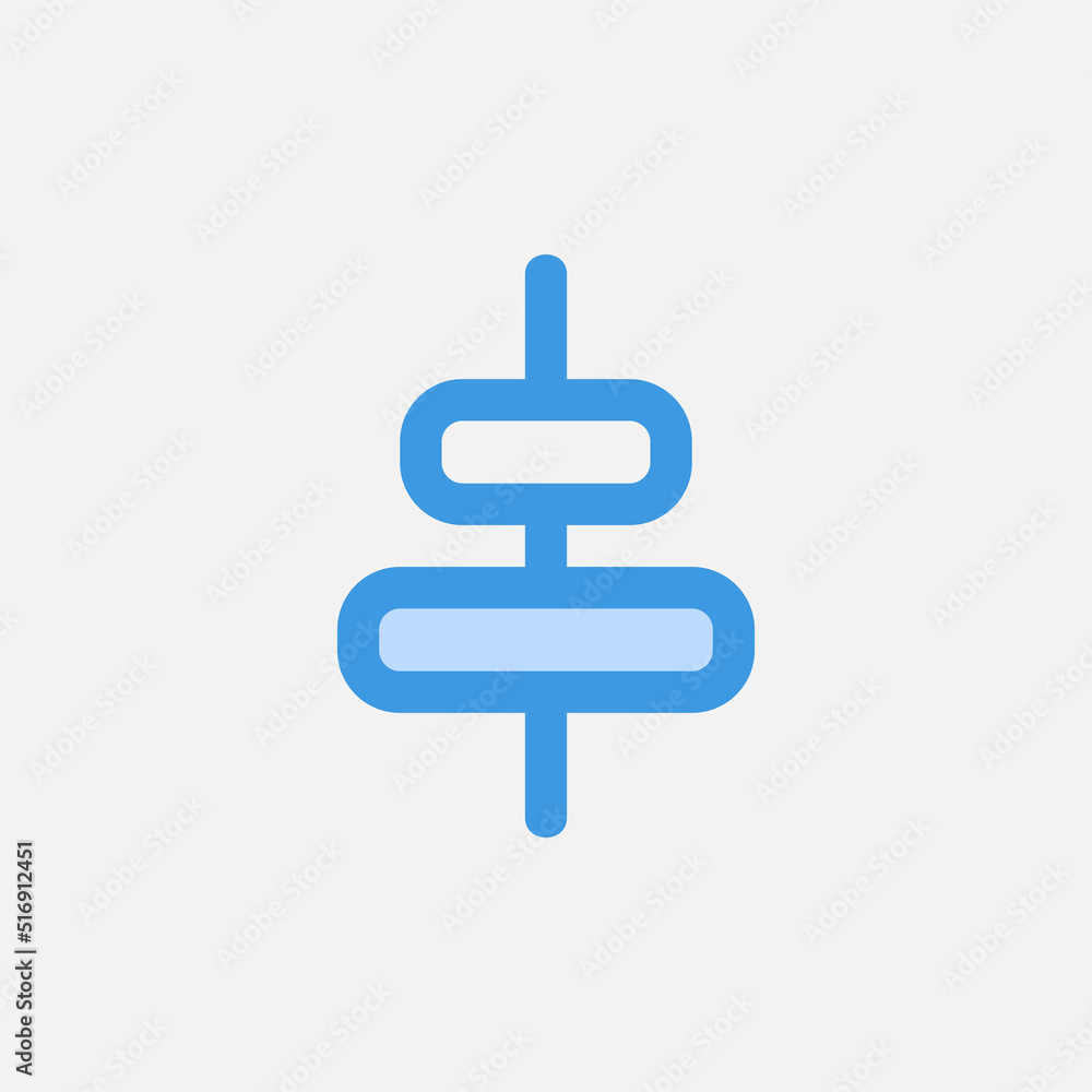 Horizontal alignment icon in blue style about text editor, use for website mobile app presentation Horizontal alignment icon in blue style about text editor, use for website mobile app presentation