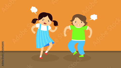 girl and boy are angry