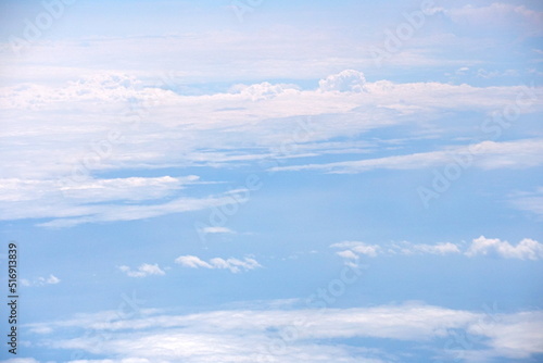 Fototapeta Naklejka Na Ścianę i Meble -  meteorology, wing, voyage, transportation, airport, transport, aircraft, airline, aerodynamic, jet, airliner, cloud scape, side view, clouds, aviation, tourism, commercial, blue sky, in flight, clouds